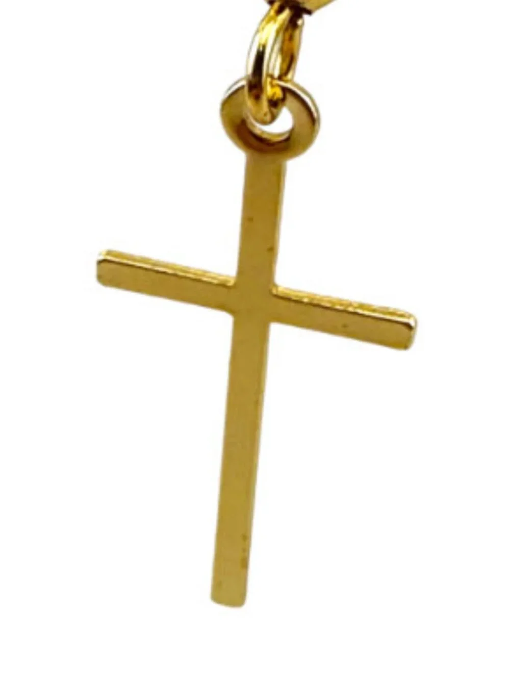 18K Gold Filled Cross Earrings Minimalist Christian Dangle Earrings